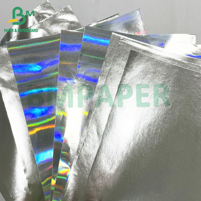 Tek taraflı Gümüş Parlak Kaplama 70gm Siver Metallized Kağıt