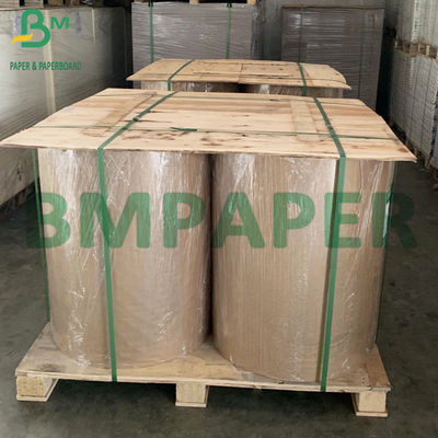 35gm Tek Yanlı Parlak MG Altın Kahverengi Kuyruklu Kraft Kağıt Rulo Paketleme için