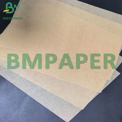 40gm Tek taraflı parlak yağ geçirmez MG beyazlatılmamış kahverengi ribbed kraft kağıt levhaları