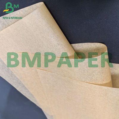 40gm Tek taraflı parlak yağ geçirmez MG beyazlatılmamış kahverengi ribbed kraft kağıt levhaları