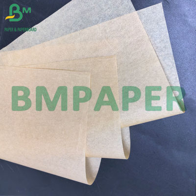 40gm Tek taraflı parlak yağ geçirmez MG beyazlatılmamış kahverengi ribbed kraft kağıt levhaları