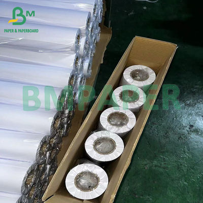 20LB 24&quot;x150&quot; CAD Mürekkep Jet ROLLLER Bağlama Beyaz 80gm Mühendislik Kağıdı için Plotter Kağıdı