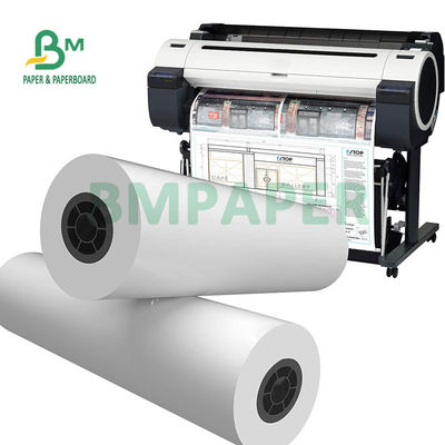 Geniş formatlı CAD mürekkep püskürtücü ruloları mühendislik çizimi için 20lb Bond Kağıt 24' X 150'
