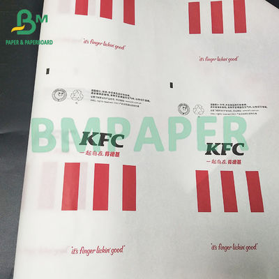 30 50g Yüksek Sıcaklıklı Çevre Koruma Paketi 3 Yağ geçirmez Kağıt Hamburger Sandviç Kağıt