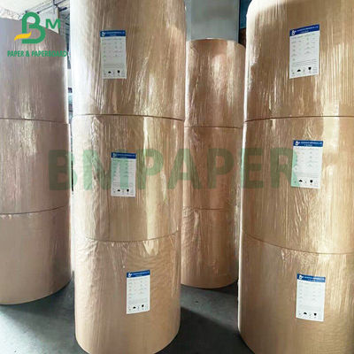 Geri dönüştürülebilir 40g premium tek taraflı parlak kahverengi kraft poşet kağıt rulo
