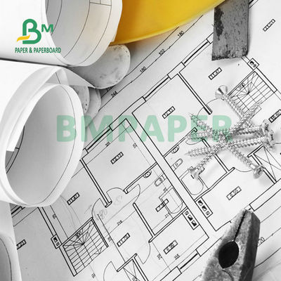Geniş formatlı mürekkep püskürtücülüğe bağlı kağıt 20lb kaplamamış CAD çizim kağıdı