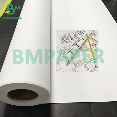 80GSM 420mm Geniş Biçim Yüksek Mürekkep Absorpsiyon Direnci Çizim CAD Bağlama Kağıdı