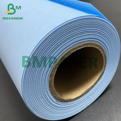 Mavi Plotter Kağıt Rulo Çift Taraflı Taslak Kağıt Özel Genişliği 50m 100m 150m Uzunluğu