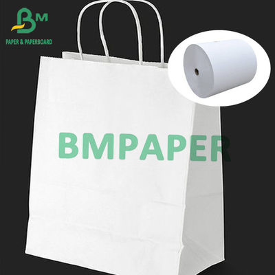 Gıda sınıfı Beyaz Kraft Kağıt Rulo Çanta için 120g 150g Yazdırılabilir MG Kraft 787mm 1092mm genişliğinde