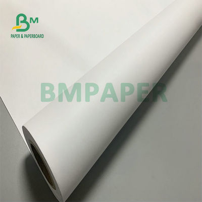 28 lb 47 lb kaplı CAD Kağıt 24 36 inç Yuvarlak Genişliği Plotter Kağıt Bağlantı Yuvarlak 3' çekirdek