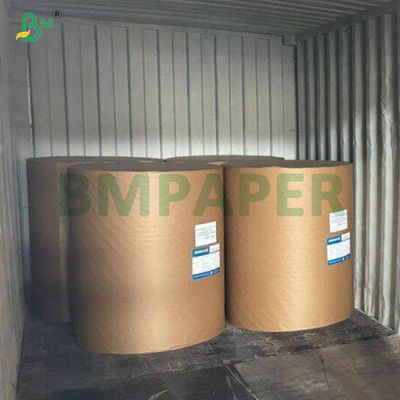 70g 80g C1S Etiket Yapımı için Parlak Beyaz Kağıt 1020mm Bobin Genişliği