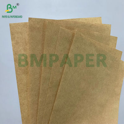 Yemek torbaları yapmak için kaplamamış 50gm 60gm 180mm 715mm kahverengi kraft kağıdı
