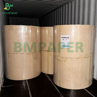70 80 GSM Beyazlamamış Kahverengi Kraft Yüksek Güçlü Kağıt Rulo 50kg Yükleme