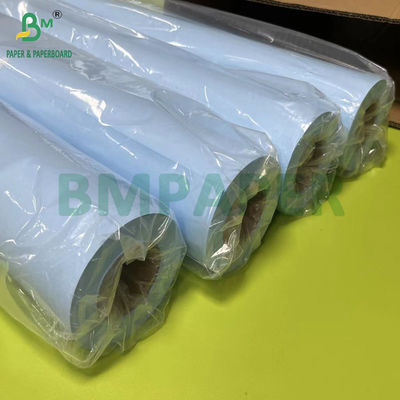 Çift taraflı Mavi 80g Mühendislik Tasarım Mavi Kağıt Rulolar 24 &quot;x 50 metre