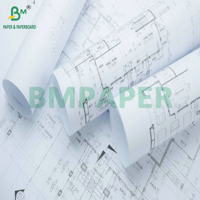36' x 500ft 3' Core Format CAD Mimarlık Planlarını Yazdırmak İçin Mürekkep Atma Kağıt Rulo