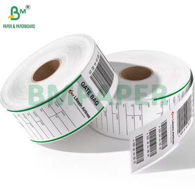 70 gramlık Termal Etiket Hava Yolları Yapışkan Bagaj Etiketi Kağıdı 53.9cm X 5.5cm