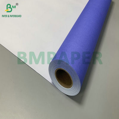 24' X 150ft Bir Yan Mor Mavi 20lb CAD Bond Kağıt Rulo 2' Core