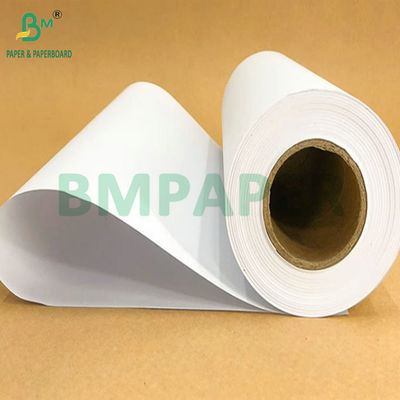 20 lb iyi beyazlıklı kaplamamış parlak çizim kağıdı mühendislik için 36 inç x 50 yard 2&quot; çekirdek