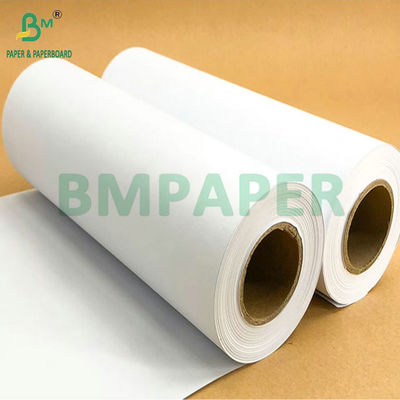 20 lb iyi beyazlıklı kaplamamış parlak çizim kağıdı mühendislik için 36 inç x 50 yard 2&quot; çekirdek