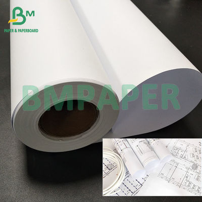80GSM Kaplamamış Beyaz CAD Bağlantı Çizim Kağıdı İnşaat Çizimi
