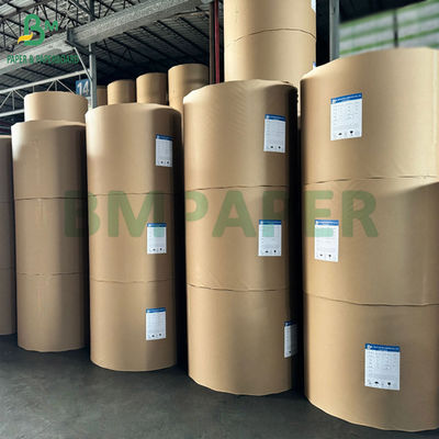 Kraft Board 320g + 20g PE Doğal Kahverengi Gıda Kupası Kağıdı 32&quot; Makaralar 3&quot; Çekirdek 32 1 Metre Dış Diametresi