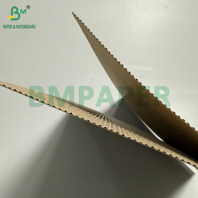 90gm + 90gm 2 Ply Kahverengi Dalgalanmış Kağıt Ruloları 100cm X 50m Çok Kullanımlı Tek Yüzlü Rulolar