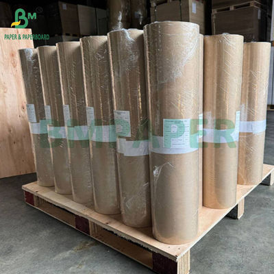 60 gram 30 inç Genişlik 1 Yan MG Paket için Saf Kahverengi Kuyruklu Kraft Kağıdı