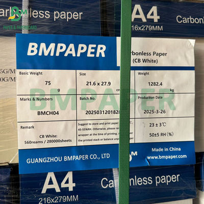 CB Beyaz CF Mavi CFB Pembe 75GSM NCR Kağıtlar Paketi başına 500 sayfa 8.5 X 14 inç