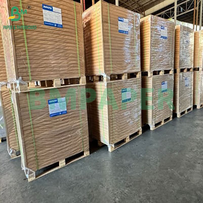 300gm bir taraflı Beyaz Kahverengi Arkada Tek kullanımlık pişirilebilir Kraft Ekmek Pans Tahta 0.45mm