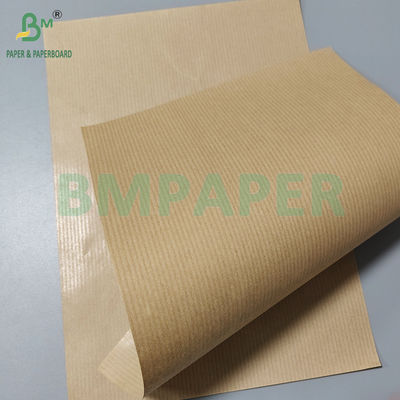50gm 60gm Tek taraflı Parlak Kahverengi Çizgili Kraft Kağıt Gıda Paketleme