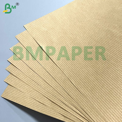 60gm Yumuşak Bir Yolu Parlak Kahverengi Çizgili Kraft Kağıt Paketleme Yiyecek Sanat / DIY
