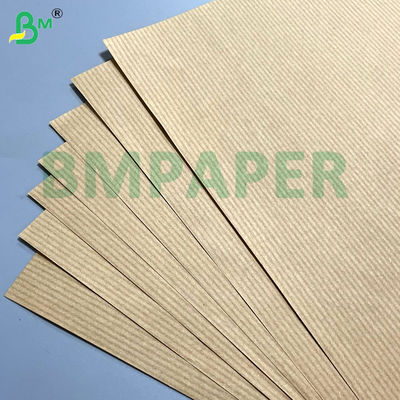 60gm Yumuşak Bir Yolu Parlak Kahverengi Çizgili Kraft Kağıt Paketleme Yiyecek Sanat / DIY