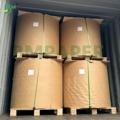 50gm 60gm 70gm Hafif Ağırlıklı Yıkım Dayanıklı Kahverengi Çizgili Kraft Kağıt Tek Yan Parlaklık Çiçek ambalajı için Mükemmel Ekmek ambalajı