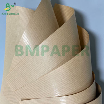40GSM 50GSM 60GSM Çizgili Oluklu Kahverengi Kraft Kağıt Rulolar 750MM 1000MM