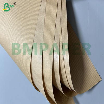60g 70g Gıda torbaları için geri dönüştürülmüş uzun lif ribbed kraft kağıt ruloları 70cm 80cm