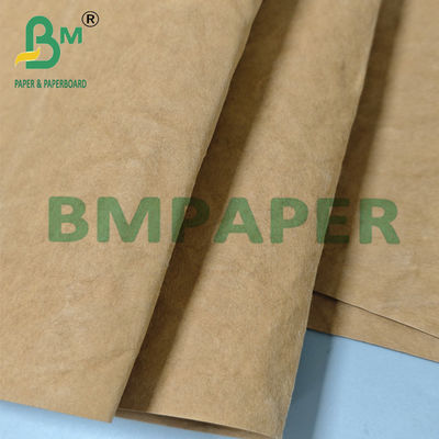 Doğal doku hediye paketleme için geri dönüştürülmüş yıkanmış kraft kağıt rulo