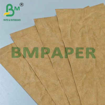 Doğal doku hediye paketleme için geri dönüştürülmüş yıkanmış kraft kağıt rulo