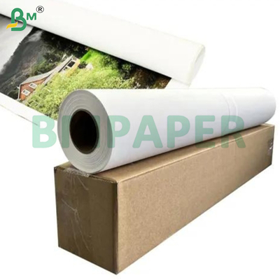 300g Inkjet Parlak Kuşe Kağıt Rulosu Grafik Baskı Geniş Format 42'' x 50m