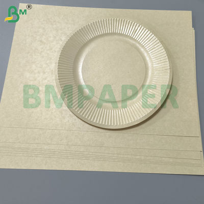 Leak Resistant 280g 295g Brown Food Paper For Disposable Paper Plates