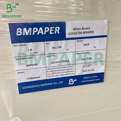 455mm x 650mm Kaplamasız Bardak Altlığı Kartonu 390GSM Doğal Beyaz Bira Altlıkları İçin