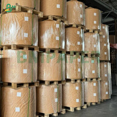 40gsm Tek Taraflı Parlak Saf Beyaz Makine Glazeli Kraft Kağıt Rulo