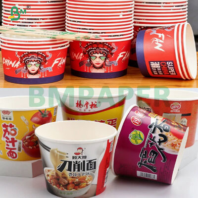 Virgin Wood Pulp PE Laminated Instant Noodle Cup Bowl Ham Kağıt Sızıntı Karşıtı