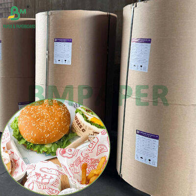 Gıda Sınıfı Beyaz Hamburger Paketleme Kağıdı Yağ Önleyici Jumbo Rulolar Kit 4 Kit 5