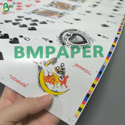 310 gramlık keten desenli mavi çekirdekli oyun kartı stokları yüksek kaliteli poker kartları için görünmez