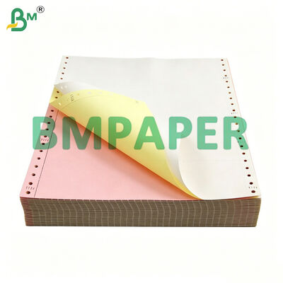 3-Bölüm Formu Karbonsuz Kağıt 8x11 ", Beyaz + Kanarya + Pembe, 5 Renk Seçenekleri