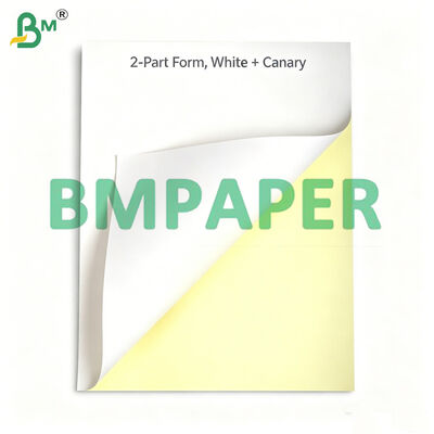 3-Bölüm Formu Karbonsuz Kağıt 8x11 ", Beyaz + Kanarya + Pembe, 5 Renk Seçenekleri