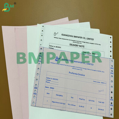 Beyaz Pembe 2-Ply 3-Ply 70gm Faturalar ve makbuzlar için A4 karbonsuz kopya kağıdı
